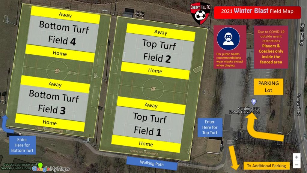 Winter Blast Field Map – Cherry Hill FC Soccer